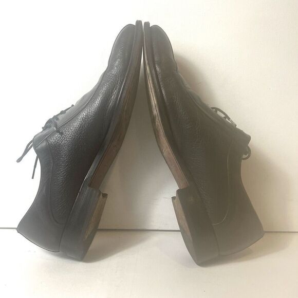 Mezlan Pravia Apron Toe Oxford Mens Size 10.5 M Black Made In Spain Leather Shoe - Picture 6 of 12